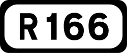 R166 road shield}}