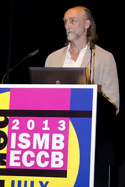Alfonso Valencia speaking at ISMB/ECCB 2013
