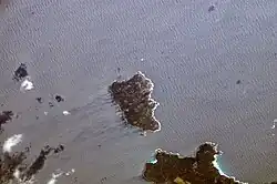 Satellite image of Bald Island on 11 January 2008.