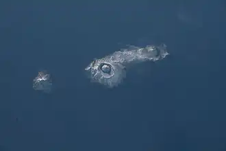 Harimkotan to the left (south) of Onekotan