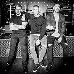 I Am Giant band members 2017; from left: Paul Matthews, Shelton Woolright, Aja Timu