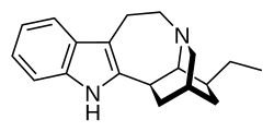 Skeletal formula of ibogamine