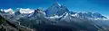 Ama Dablam centered, with Amphu Gyabjen (below, left)
