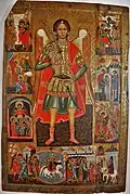 An icon of Archangel Michael, from the Icons and religious art exhibition of the Šariš Museum in Bardejov