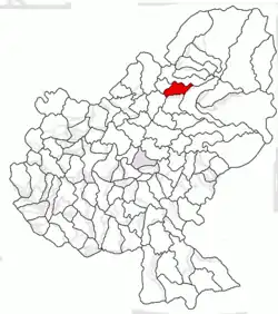 Location in Mureș County
