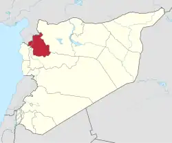 Map of Syria with Idlib highlighted