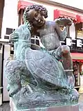 Bronze figure on the "Taschnerbrunnen" in Bad Kissingen