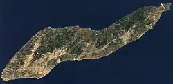Satellite photograph of Ikaria