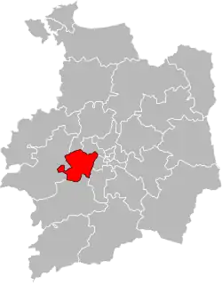 Location of Canton of Le Rheu