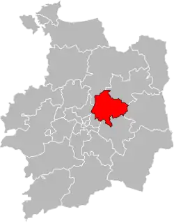 Location of Canton of Liffré