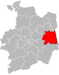 Location of Canton of Vitré