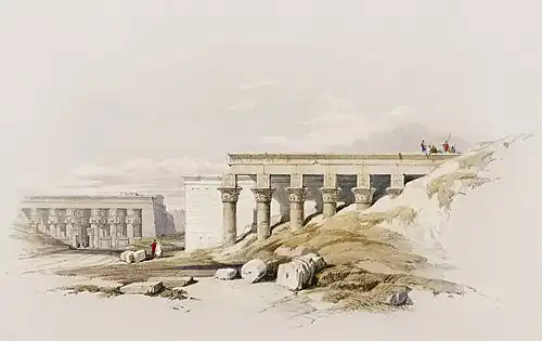 193. Lateral view of the Typhonaeum at Dendera.