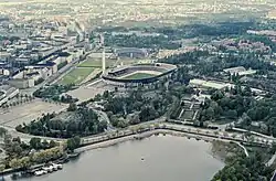 Helsinki Olympic Stadium and Helsinki Ice Hall in 1976