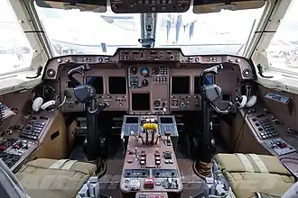 Cockpit view with NIIAO TsPNK-114 avionics