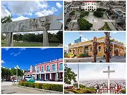 Plaza de la Revolución “Calixto García”, aerial view of the “Calixto García” park and the “Eddy Suñol” theater, La Periquera Provincial Museum, Plaza de la Marqueta, Loma de la Cruz and view of the city