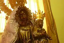 Detail of the original image of Our Lady of Salvation.