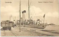 The passenger ship Emperor Trajan built in 1906 at Saint-Nazaire