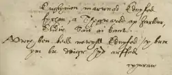 An image of a manuscript containing Ednyfed's elegy