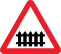 Guarded railway crossing
