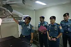 Indonesian Navy Commander of 1st Fleet Command carry out inspection aboard KRI dr. Radjiman Wedyodiningrat (992), 16 January 2024.