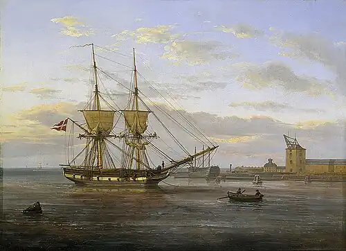 Johan Christian Dahl: Indsejlingen til København (1830) Thorvaldsen Museum, Copenhagen