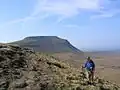 Ingleborough seen on the ascent of Simon Fell