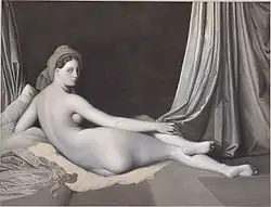 A version of his Grande Odalisque in grisaille, by Ingres and his workshop