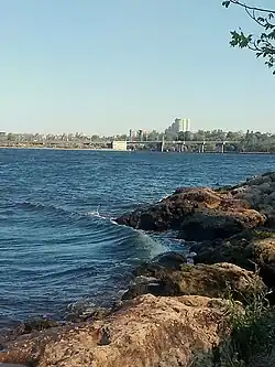 Modern Nikolaev and its Ingulskiy bridge.