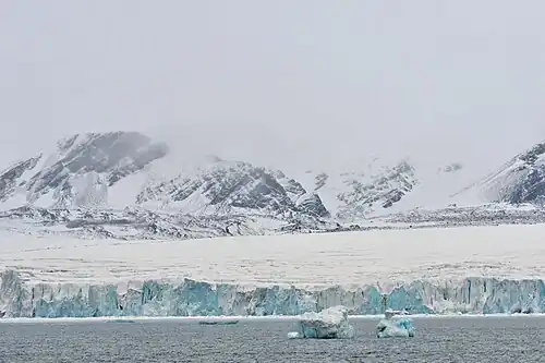 Inostrantsev Glacier terminus (76°28′N 66°5′E / 76.467°N 66.083°E / 76.467; 66.083)