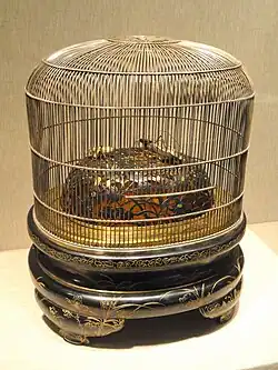 Insect-cage incense burner, late 19th to early 20th century, by Tetsunao, Japan.