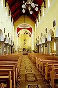 Sacred Heart Catholic Church, which replaced the 1826-built Roman Catholic Chapel in 1945
