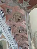 Ceiling frescoes, depicting the life of Anthony of Padua, in 2024