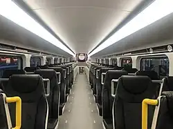 Interior of a CRRC coach car