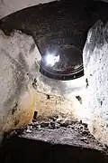 Interior of one of the gun turrets