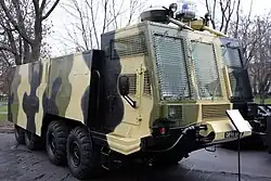 Russian Internal Troops ABS-40 "Lavina" riot control water cannon on BAZ-6953 chassis
