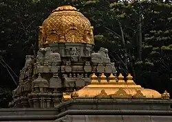 Vimana over the garbhagriha or inner sanctum of Iraivan Temple