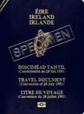 Irish Refugee Travel Document