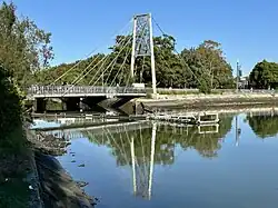 The Iron Cove Creek Suspension Bridge