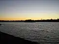Looking over Iron Cove from Callan Park at dusk