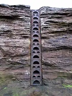 Iron ladder on Hilbre Island, England