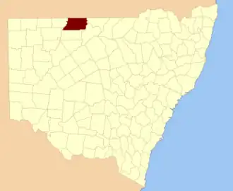 Location in New South Wales