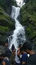 With visitors