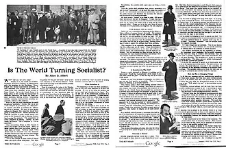 Image 30"Is The World Turning Socialist?" An article by Allen D. Albert published in The Rotarian commenting on the rising popularity of socialism in the postwar era, January 1918 (from History of socialism)