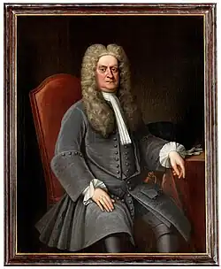 Oil portrait of Sir Isaac Newton