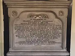 Cogswell monument to his daughter Isabella Binney Cogswell, St. Paul's Church (Halifax)