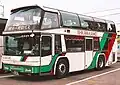 1985 model year shorter-wheelbase Skyliner N122/2 operated by Ishikawa Sangyō; powertrain supplied by Mercedes-Benz