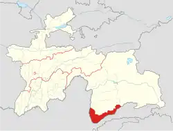Location of Ishkoshim District in Tajikistan