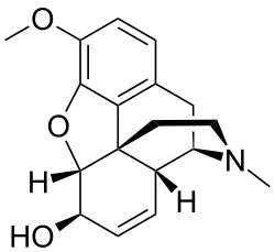 Chemical structure of isocodeine.