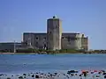 Close view of the castle on the islet