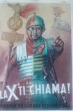 Boccasile: recruitment poster for the National Republican Navy